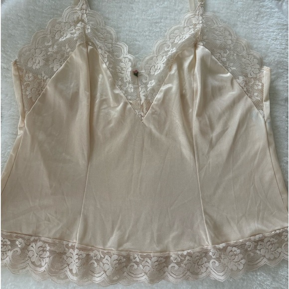 Vintage 1980’s cami top beige size M Fantasia from JC Penny - Picture 1 of 8